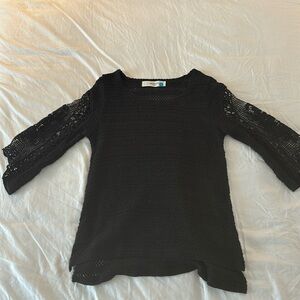 Black crochet top